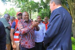 Former President Uhuru Kenyatta arrives at the Jubilee Party National Delegates Conference.